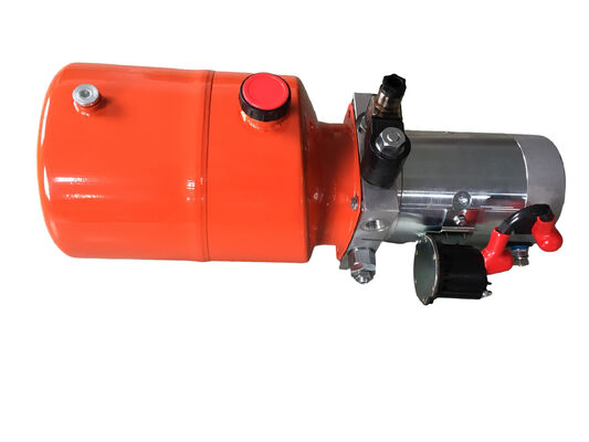 Oranje 6L-Compacte de Hydraulische Machtseenheid van de Staaltank gelijkstroom voor Stortplaatsaanhangwagen